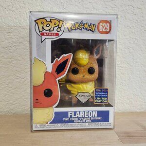 NIP Funko Pop! Pokemon Flareon #629 Diamond 2021 Wondrous Convention NEW Limited